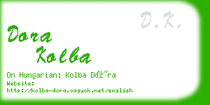 dora kolba business card